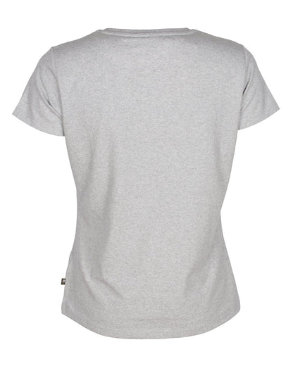 Light Grey Melange coloured Pinewood Womens Outdoor Trekker T-Shirt on white background 