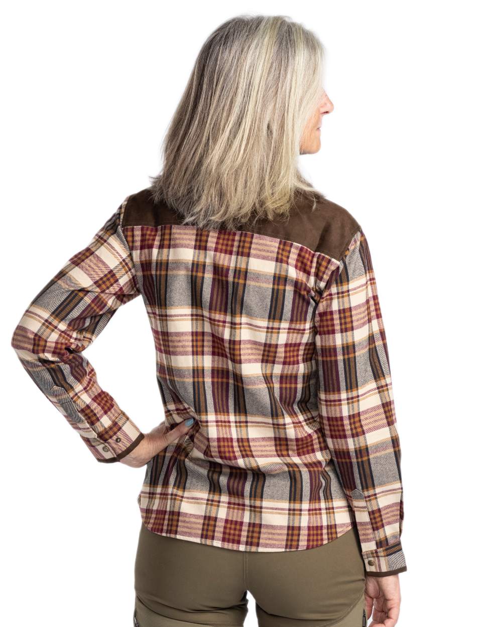 Bordeaux Beige Coloured Pinewood Womens Prestwick Exclusive Shirt on white background 