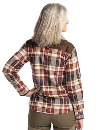 Bordeaux Beige Coloured Pinewood Womens Prestwick Exclusive Shirt on white background 