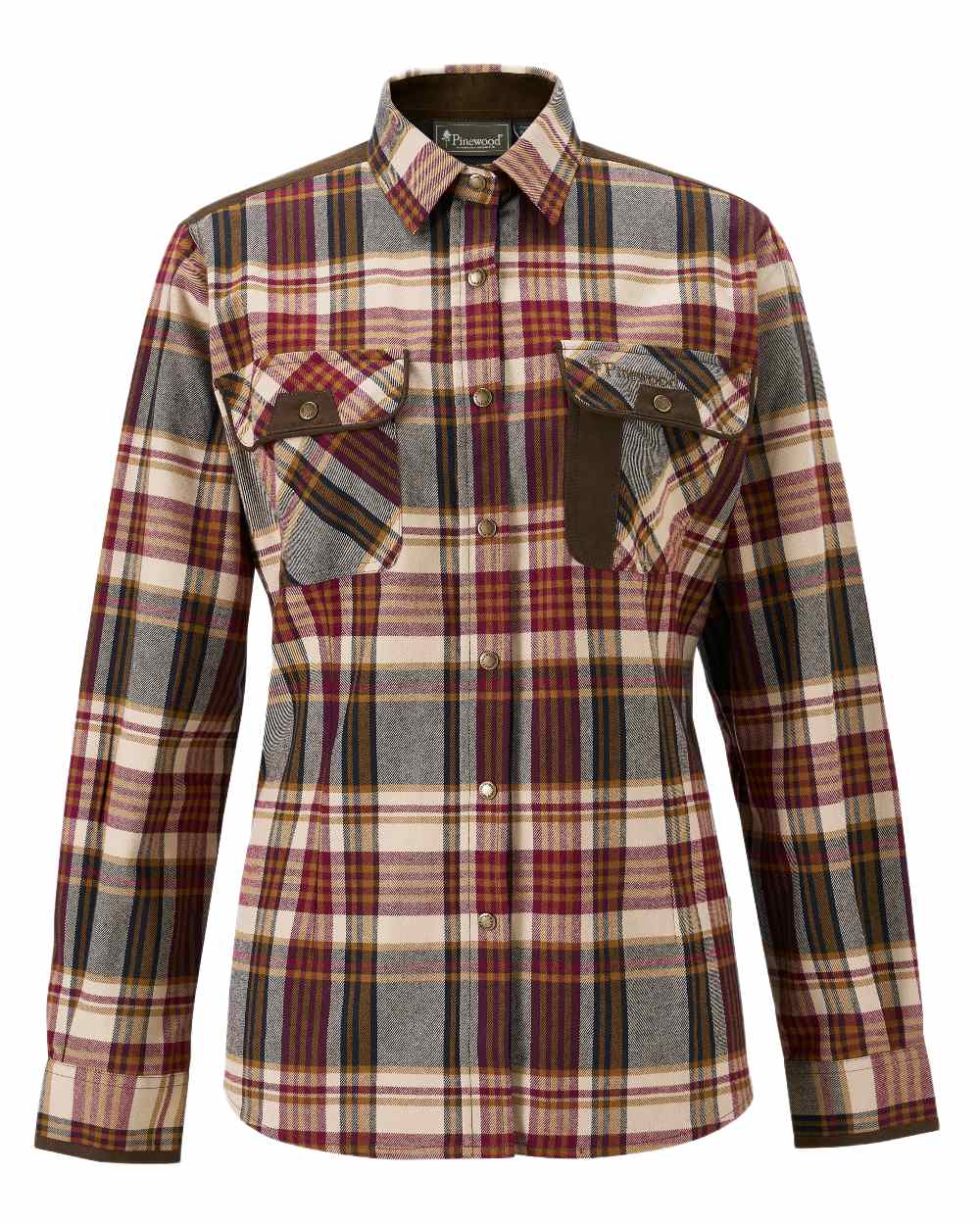 Bordeaux Beige Coloured Pinewood Womens Prestwick Exclusive Shirt on white background 