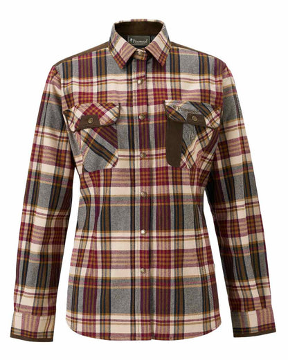 Bordeaux Beige Coloured Pinewood Womens Prestwick Exclusive Shirt on white background 