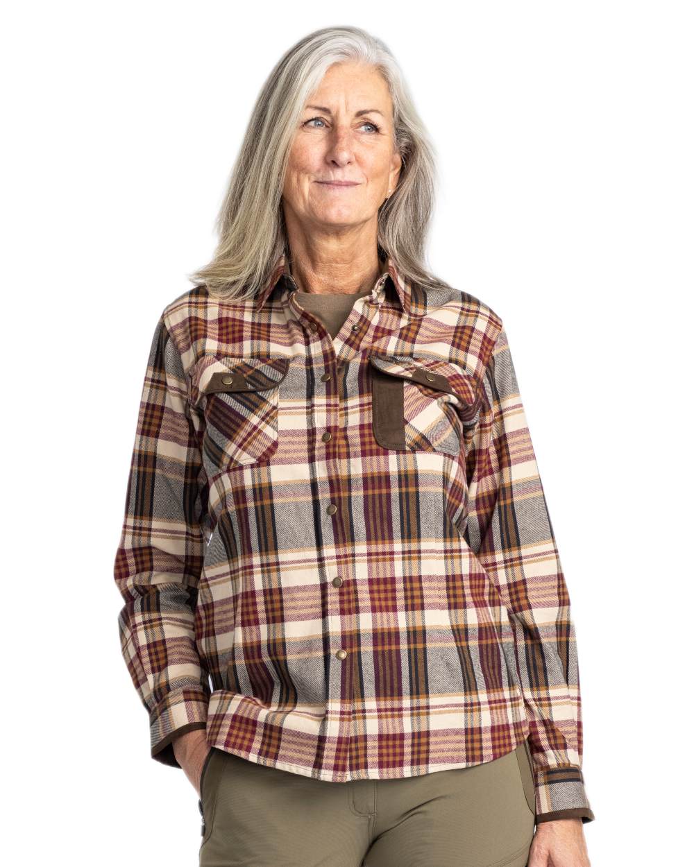 Bordeaux Beige Coloured Pinewood Womens Prestwick Exclusive Shirt on white background 