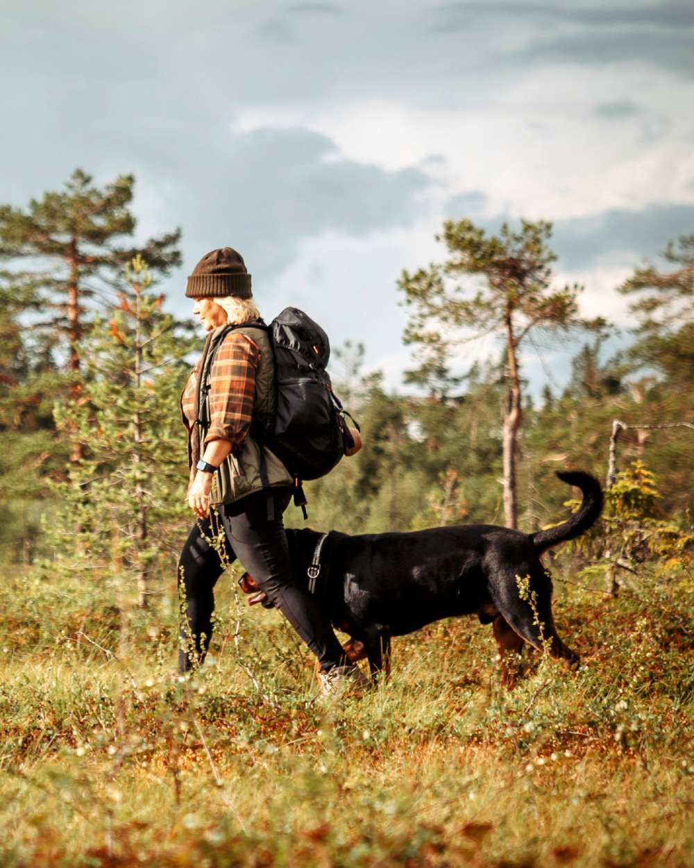 Dark Green Terracotta Coloured Pinewood Womens Prestwick Exclusive Shirt on forest background 