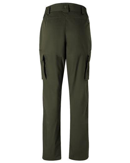 Moss Green coloured Pinewood Womens Pro InsectSafe Trousers on white background 