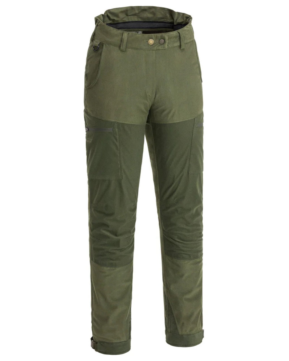 Mossgreen coloured Pinewood Womens Retriever Active Trousers on white background 