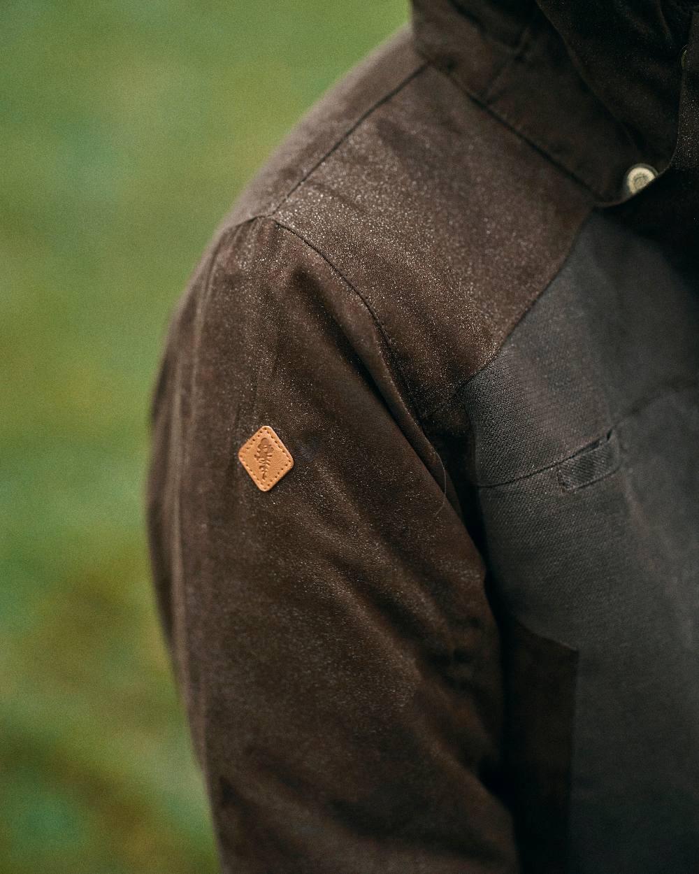 Suede Brown Coloured Pinewood Womens Smaland Abisko 2.0 Hunting Jacket on outdoor background 