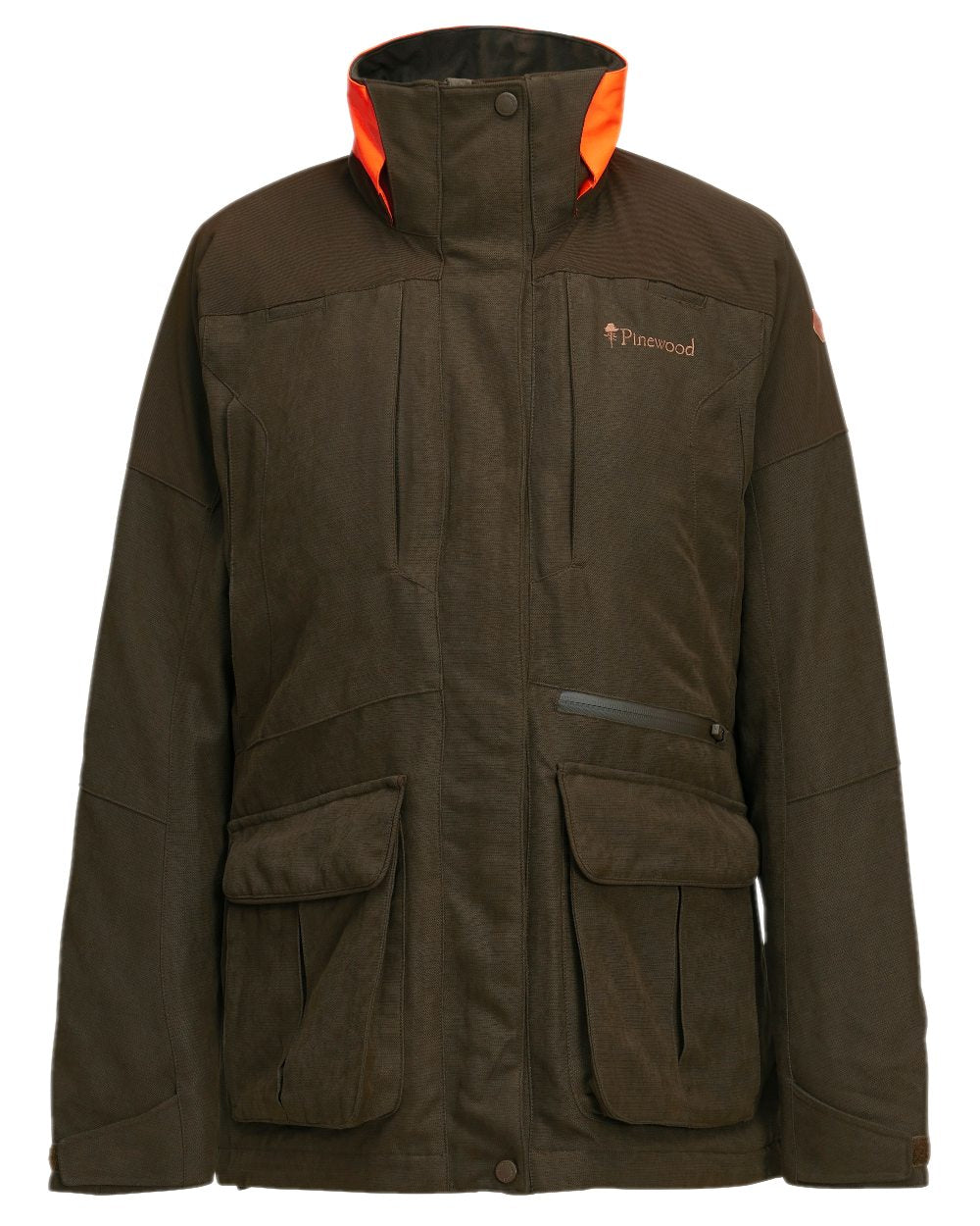 Suede Brown Coloured Pinewood Womens Smaland Hunters Jacket on white background 