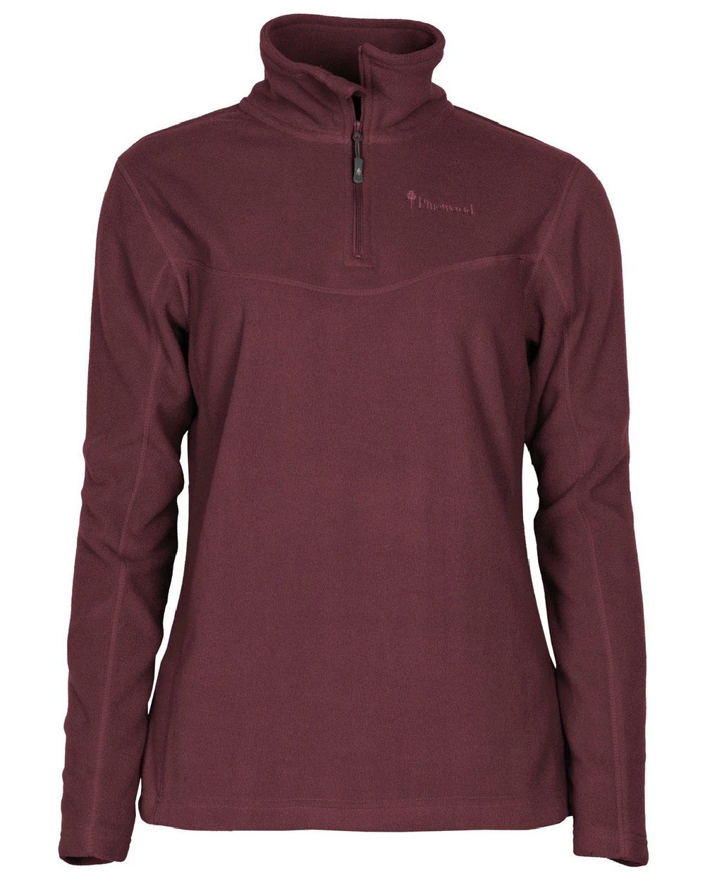 Earth Plum coloured Pinewood Womens Tiveden Fleece Sweater on white background 