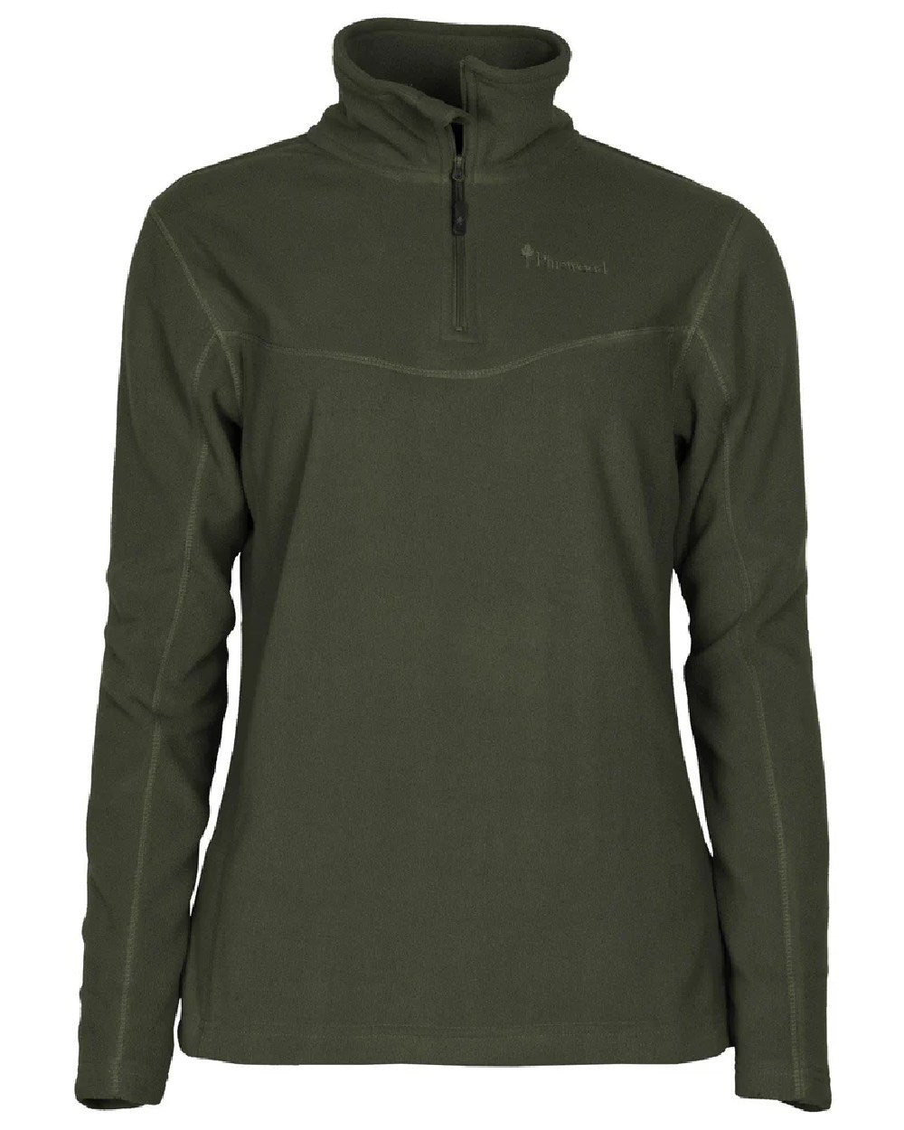 Green coloured Pinewood Womens Tiveden Fleece Sweater on white background 