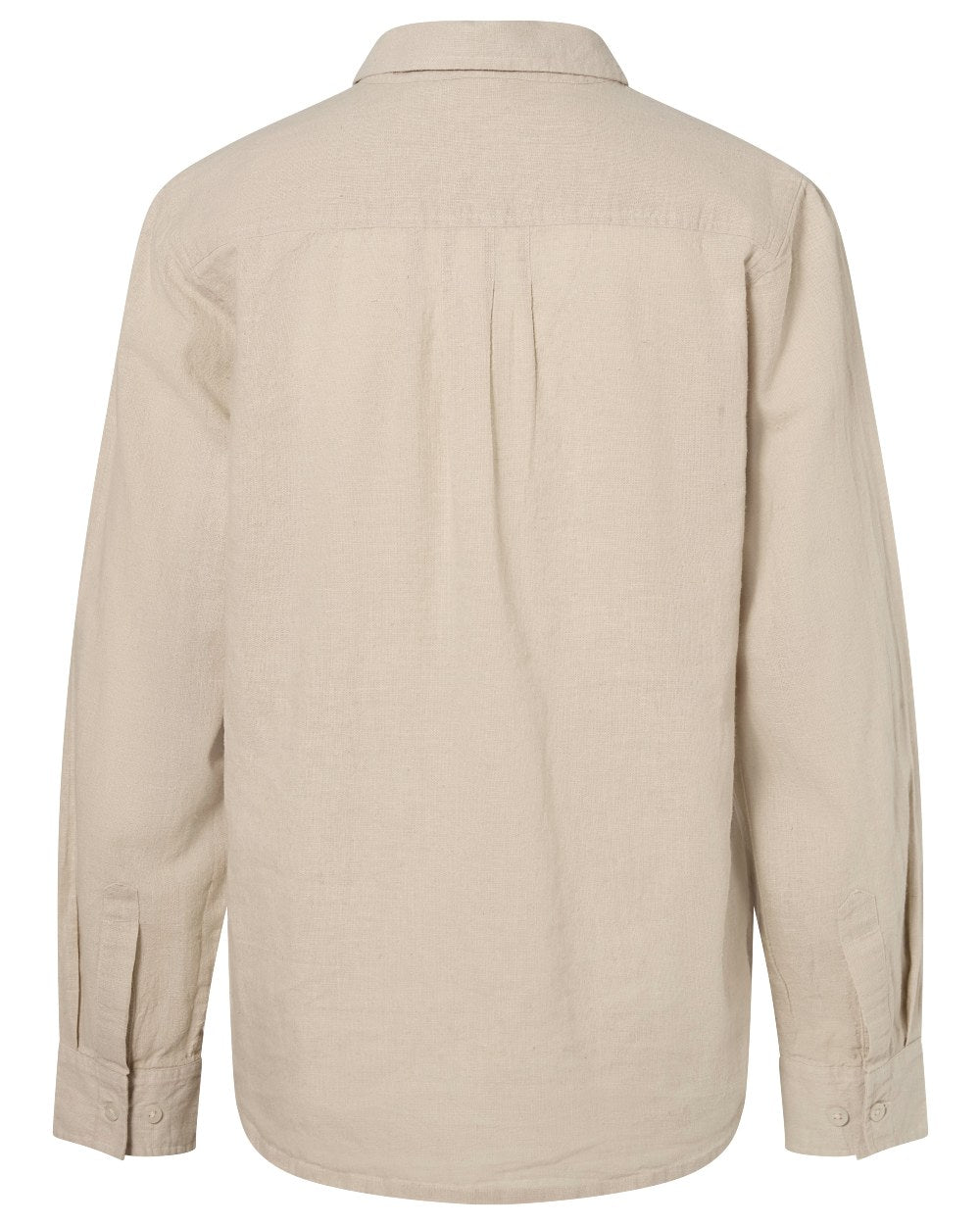 Linen Beige coloured Pinewood Womens Varnamo InsectSafe Hemp Mix Long Sleeve Shirt on white background 