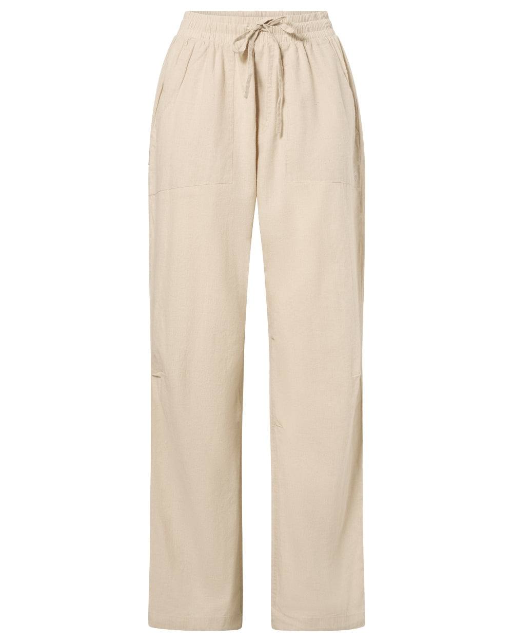 Linen Beige coloured Pinewood Womens Varnamo InsectSafe Hemp Mix Trousers on white background 