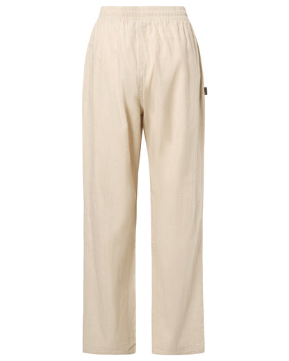 Linen Beige coloured Pinewood Womens Varnamo InsectSafe Hemp Mix Trousers on white background 