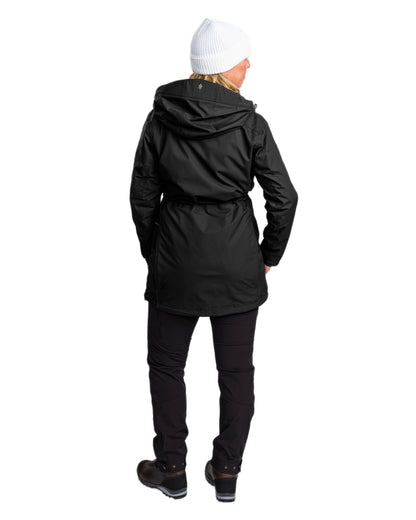 Black coloured Pinewood Womens Wilda Parka on white background 