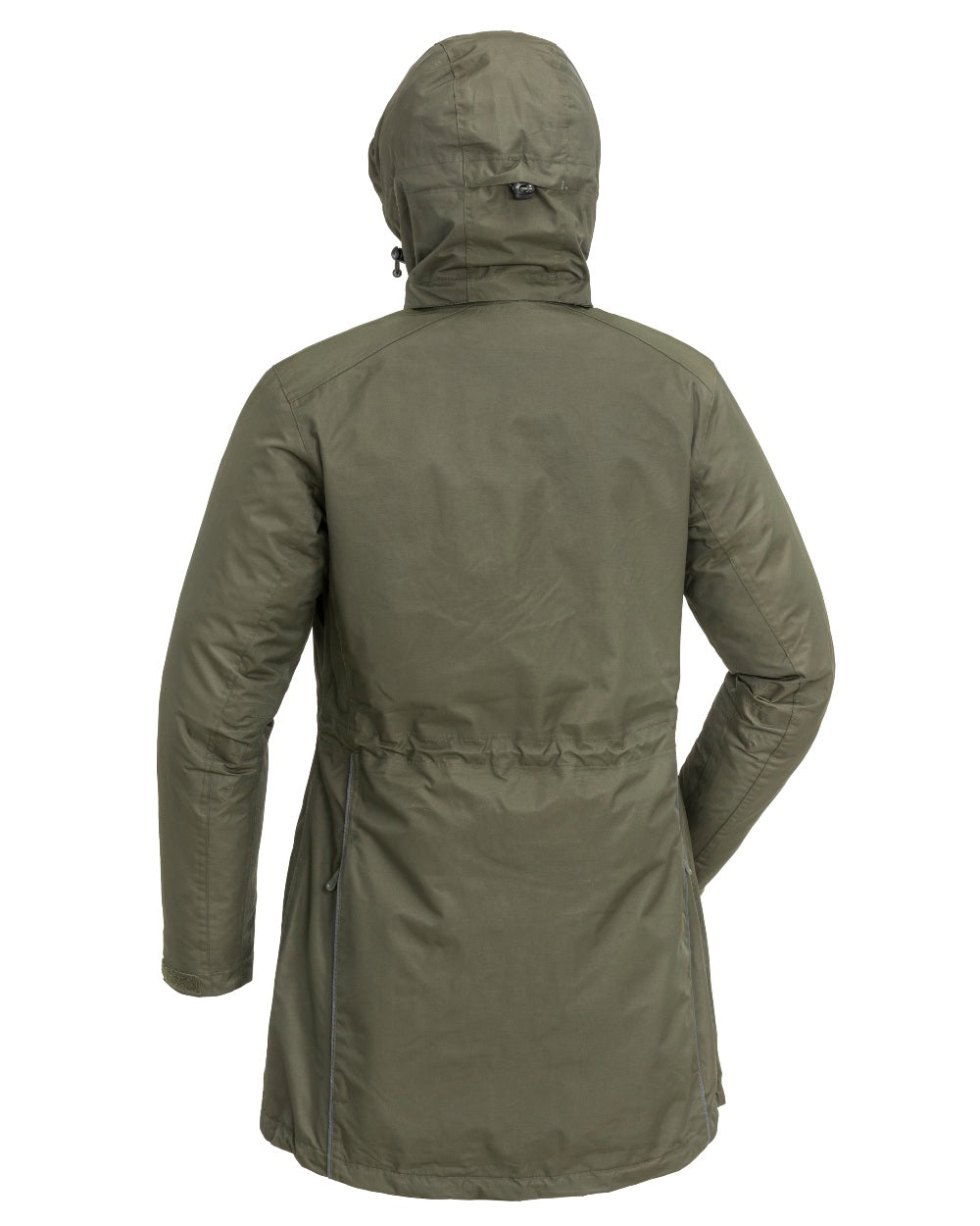 Moss Green coloured Pinewood Womens Wilda Parka on white background 
