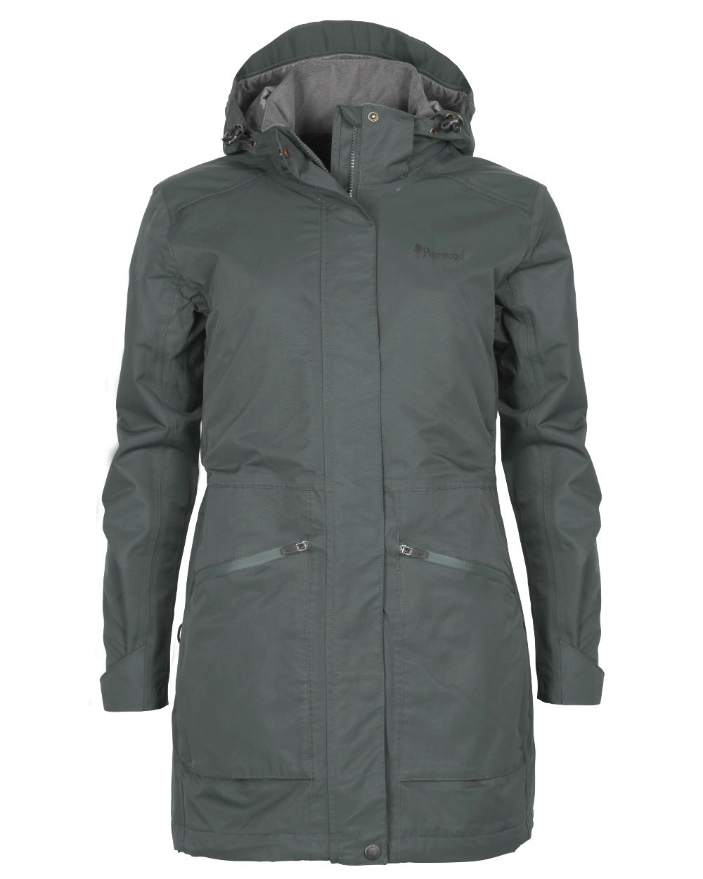Urban Grey coloured Pinewood Womens Wilda Parka on white background 