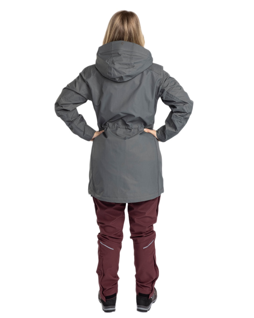 Urban Grey coloured Pinewood Womens Wilda Parka on white background 