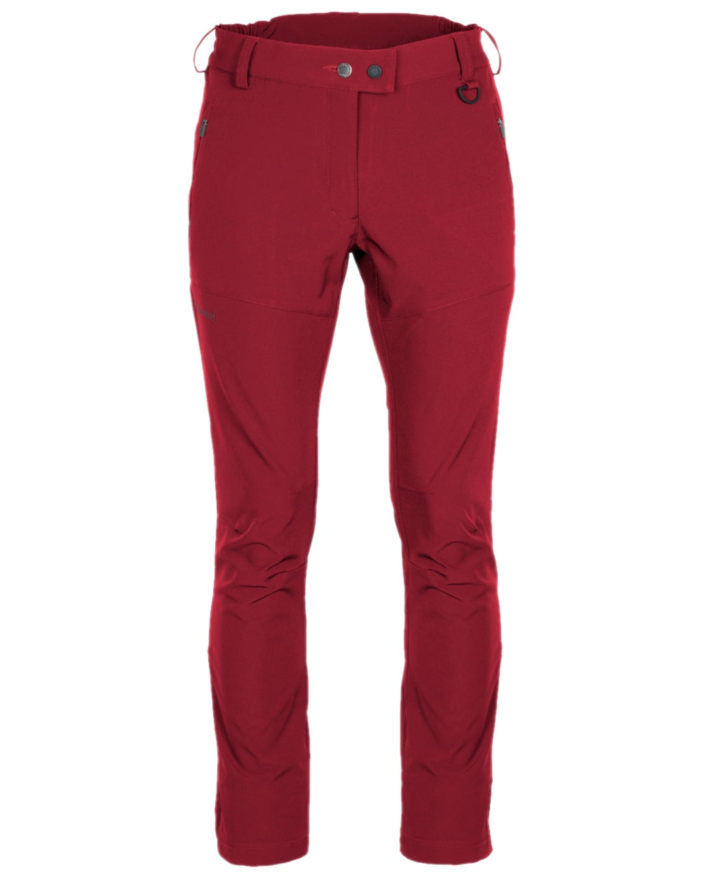 Dark Tomato Coloured Pinewood Womens Wilda Stretch Shell Trousers on white background 