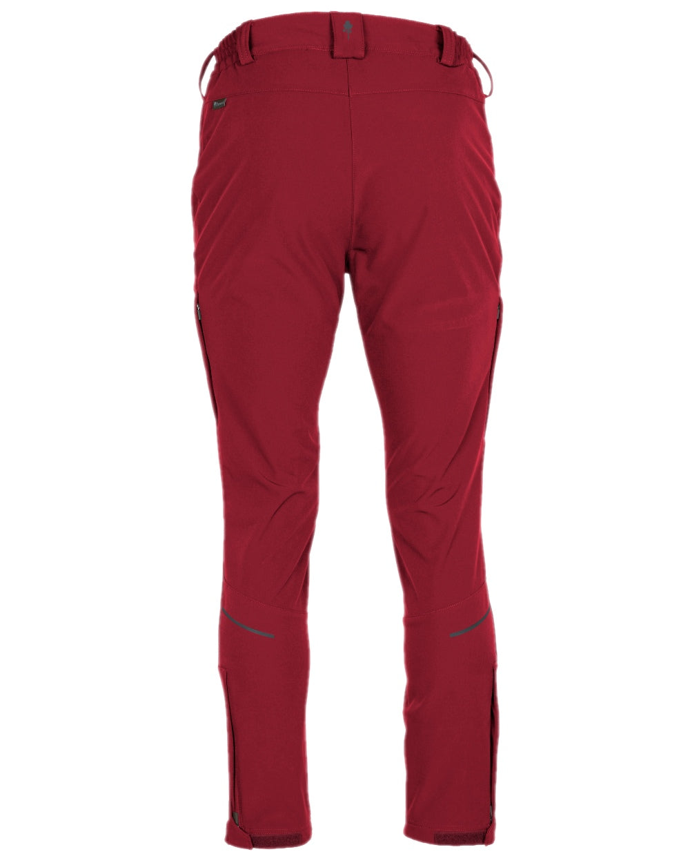 Dark Tomato Coloured Pinewood Womens Wilda Stretch Shell Trousers on white background 