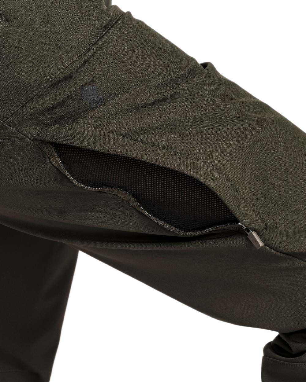 Moss Green Coloured Pinewood Womens Wilda Stretch Shell Trousers on white background 