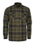 Pinewood Finnveden Check Padded Overshirt in Moss Green/Black