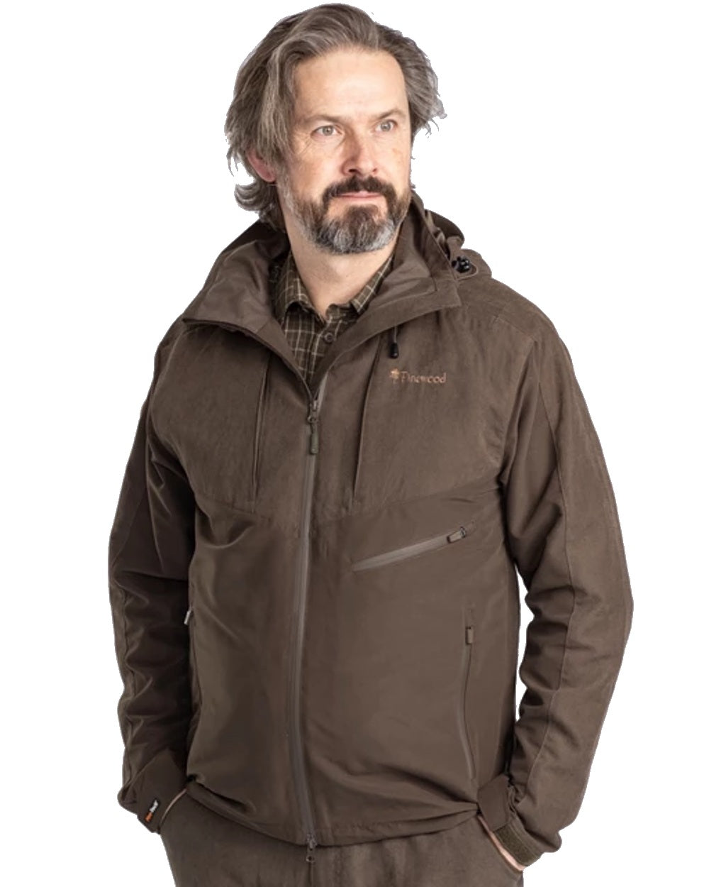 Pinewood Furudal Caribou Hunt Extreme Jacket in Suede Brown/Dark Olive