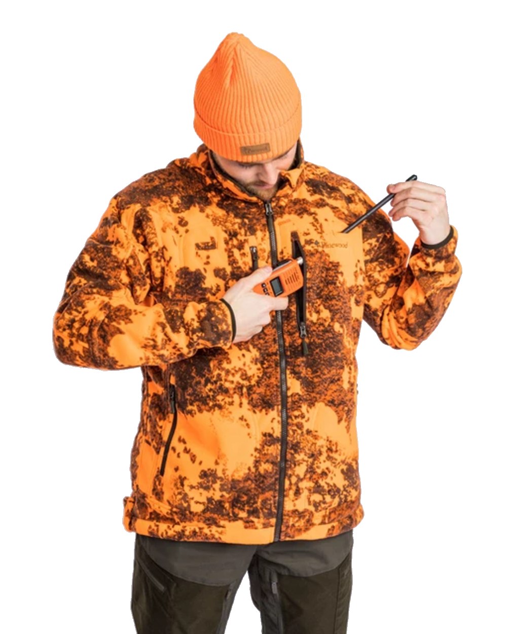 Pinewood Furudal Reversible Camou Fleece Jacket in Hunting Brown/Strata Blaze 