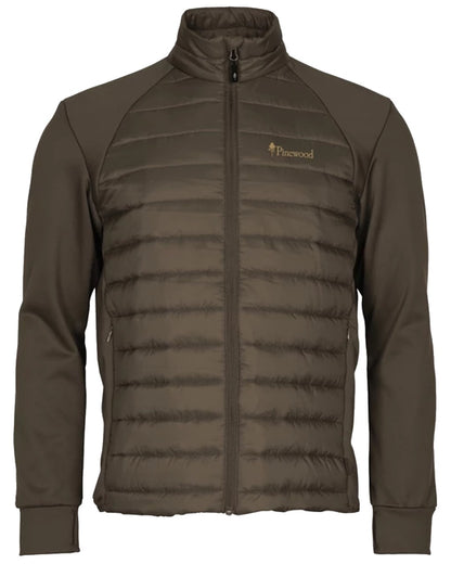 Pinewood Mens Finnveden Hybrid Power Fleece Jacket in Dusty Brown 