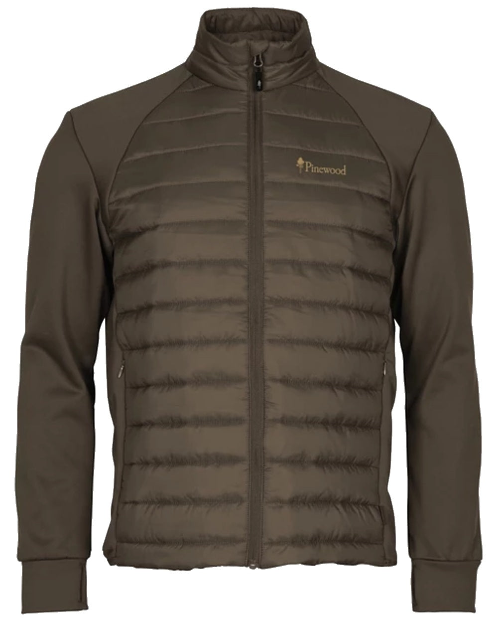 Pinewood Mens Finnveden Hybrid Power Fleece Jacket in Dusty Brown 