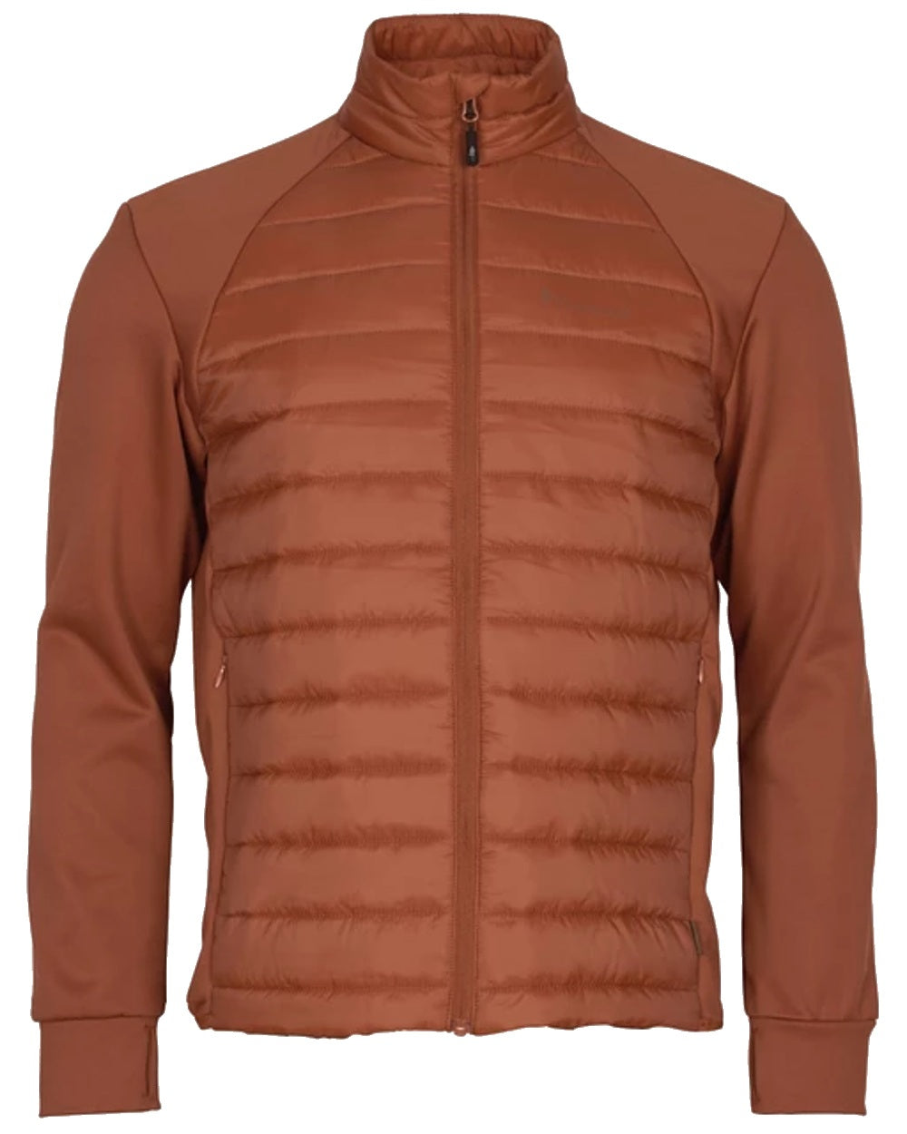 Pinewood Mens Finnveden Hybrid Power Fleece Jacket in Terracotta 
