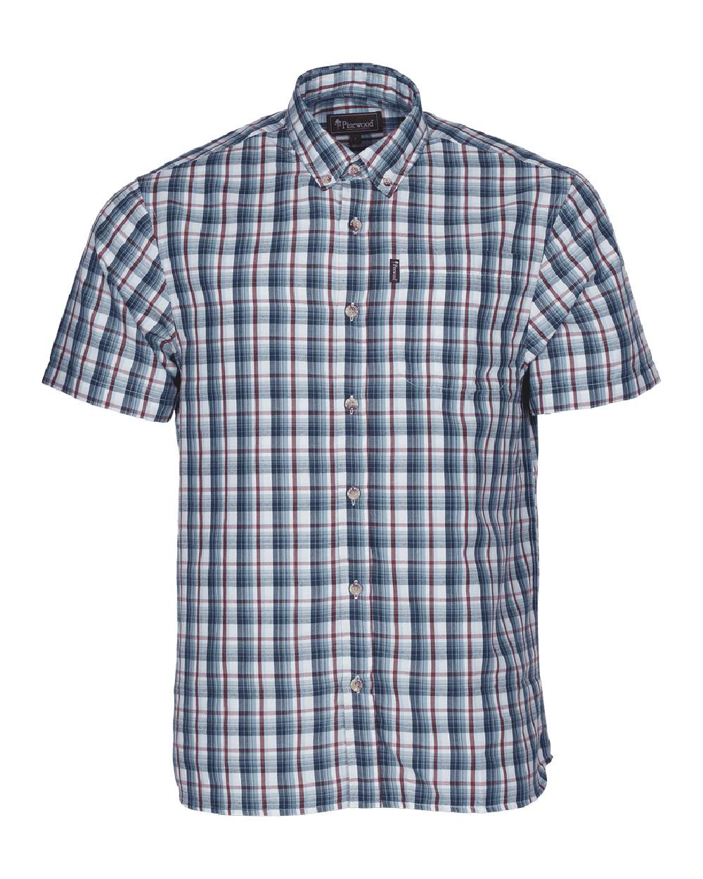 Pinewood Mens Summer Shirt in Blue/Red