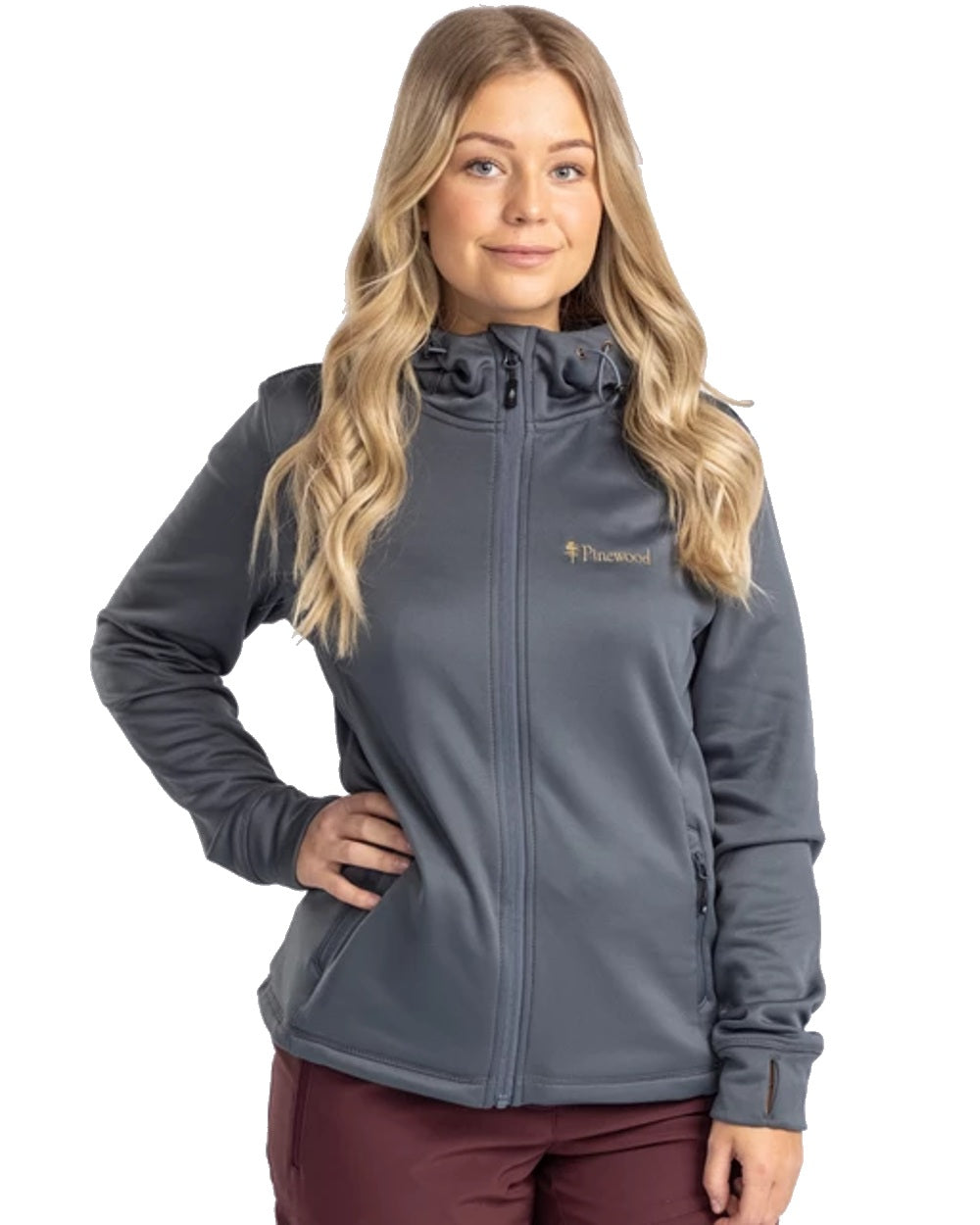 Pinewood Womens Finnveden Hoodie in Dark Storm Blue 