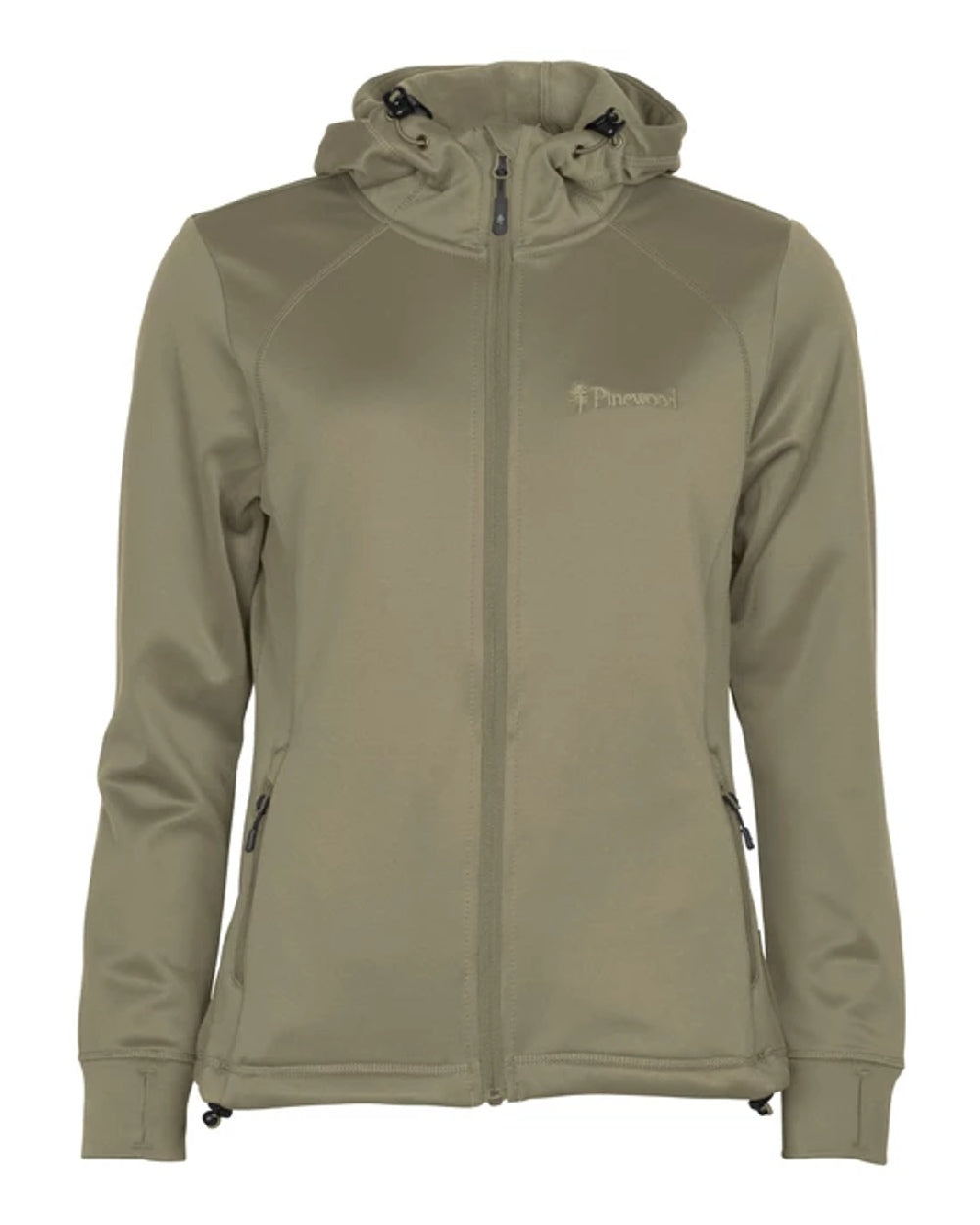 Pinewood Womens Finnveden Hoodie in Mid Khaki 