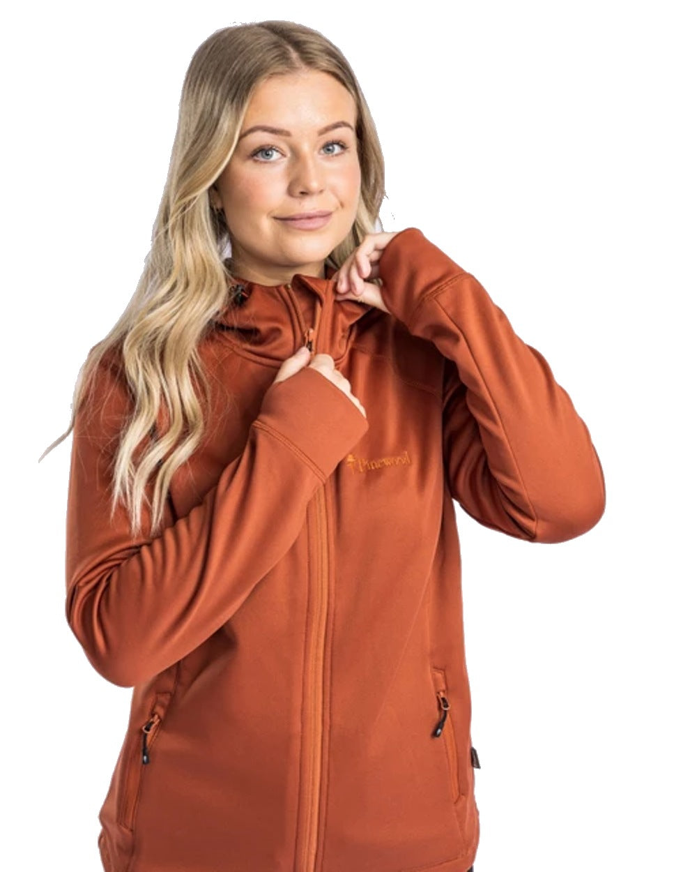 Pinewood Womens Finnveden Hoodie in Terracotta 