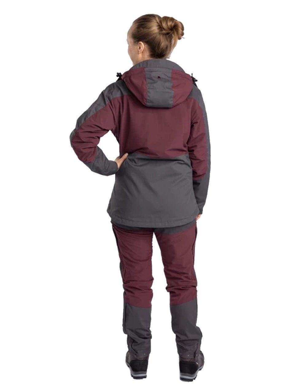 Pinewood Womens Finnveden Hybrid Extreme Jacket in Earth Plum/Dark Anthracite