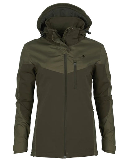Pinewood Womens Finnveden Hybrid Jacket in Dark Olive/Hunting Olive