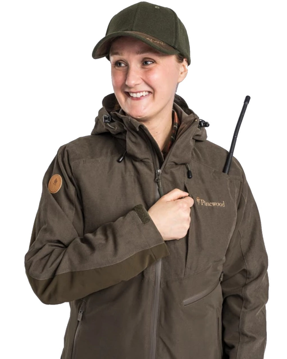 Pinewood Womens Furudal Caribou Hunt Extreme Jacket in Suede Brown/Dark Olive