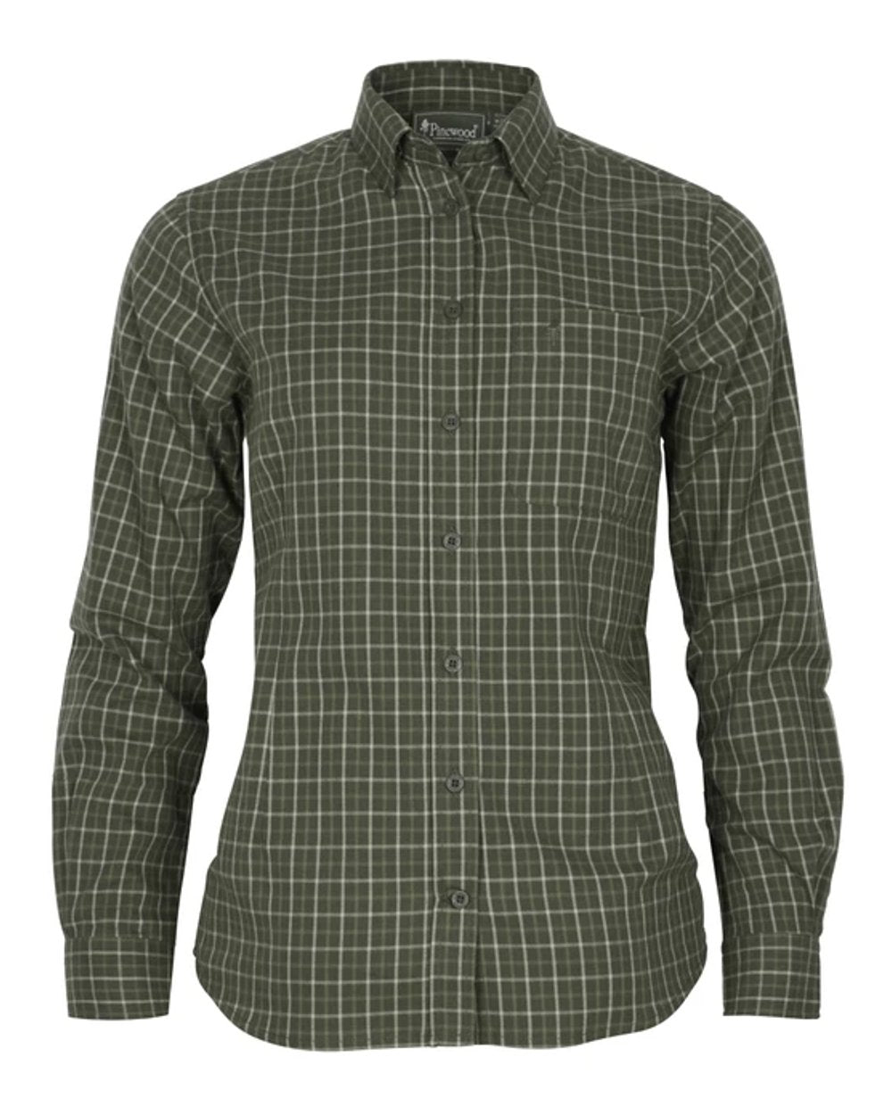 Pinewood Womens Nydala Grouse Shirt in Moss Green