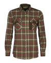 Pinewood Womens Prestwick Exclusive Shirt in Hunting Olive/Plum #colour_hunting-olive-plum