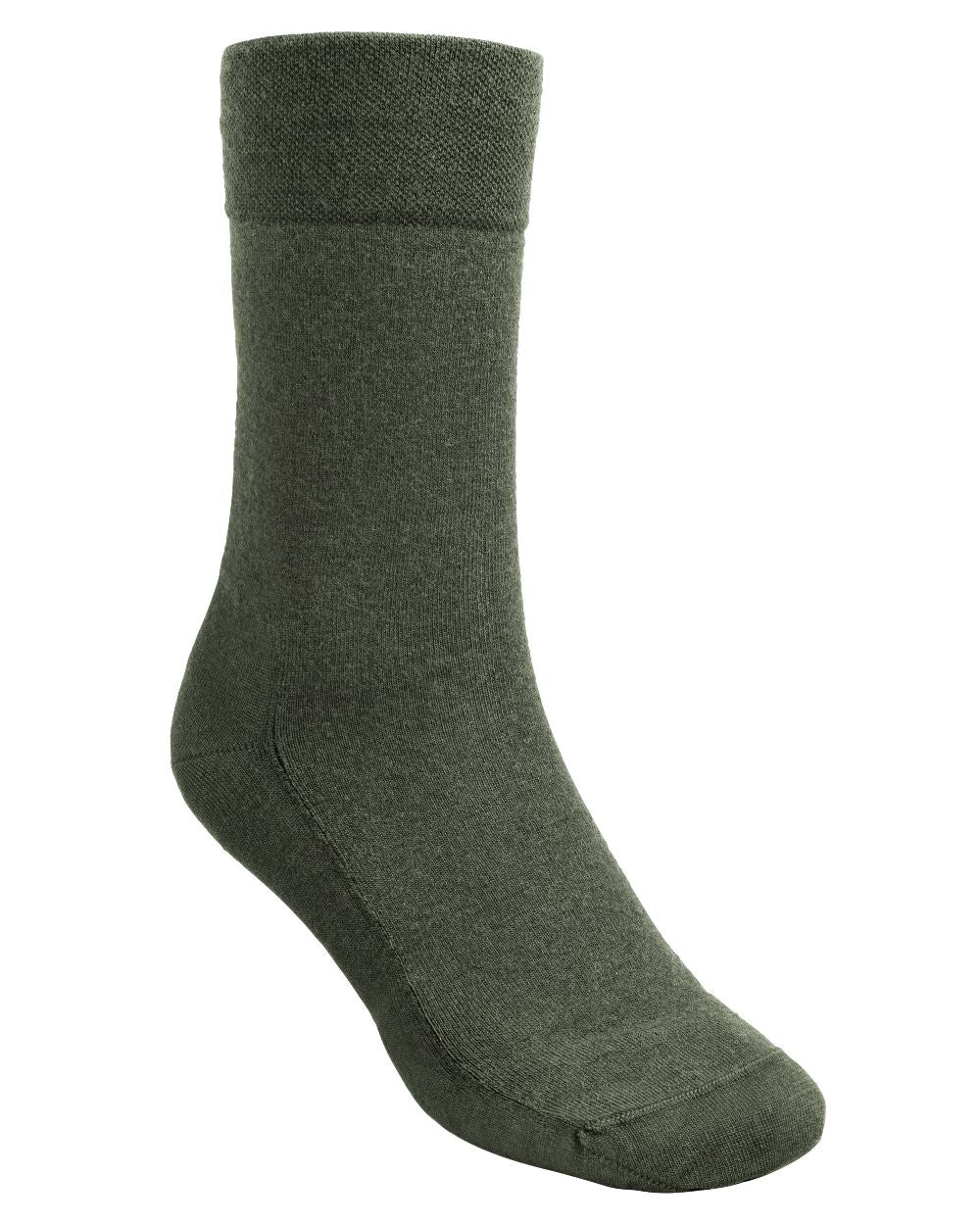 Moss Green coloured Pinewood Forest Socks on white background 