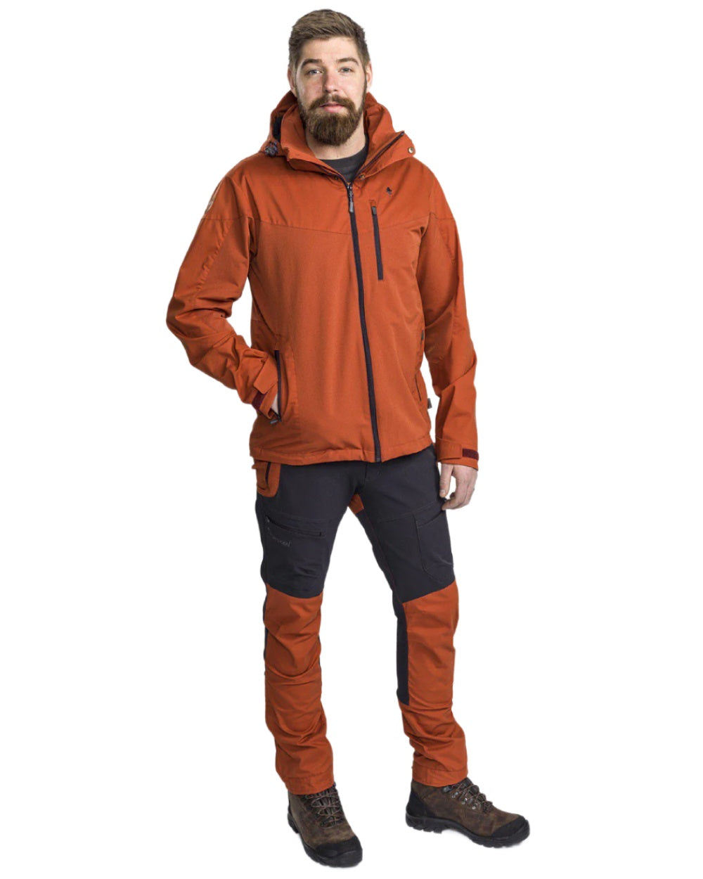 Dark Anthracite Terraco coloured Pinewood Mens Finnveden Hybrid Trousers on white background 