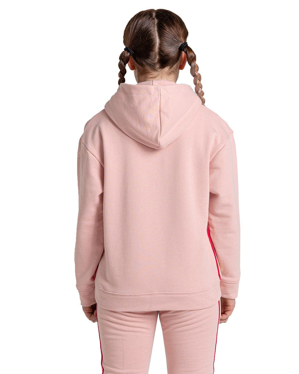 Pink Clay Coloured Craghoppers Childrens NosiLife Baylor Hooded Top On A White Background 