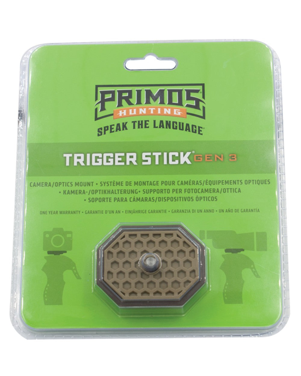 Primos Optics Camera Mount For Gen 3 Trigger Stick On White Background
