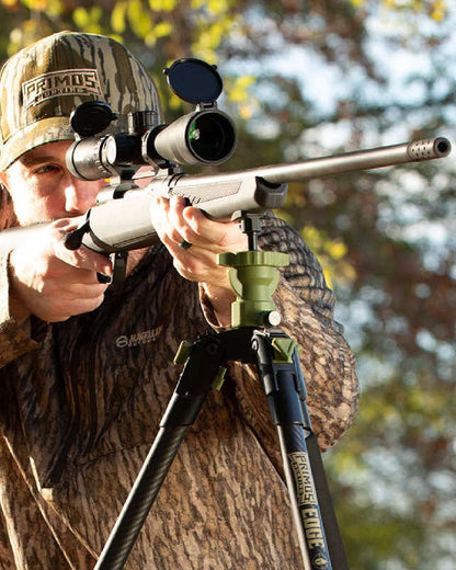 Primos Edge Carbon Fiber Tripod Shooting Stick On Outdoor Background