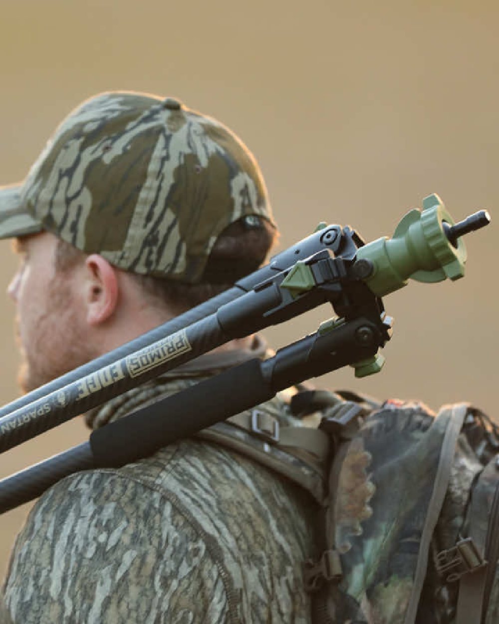 Primos Edge Carbon Fiber Tripod Shooting Stick On Outdoor Background