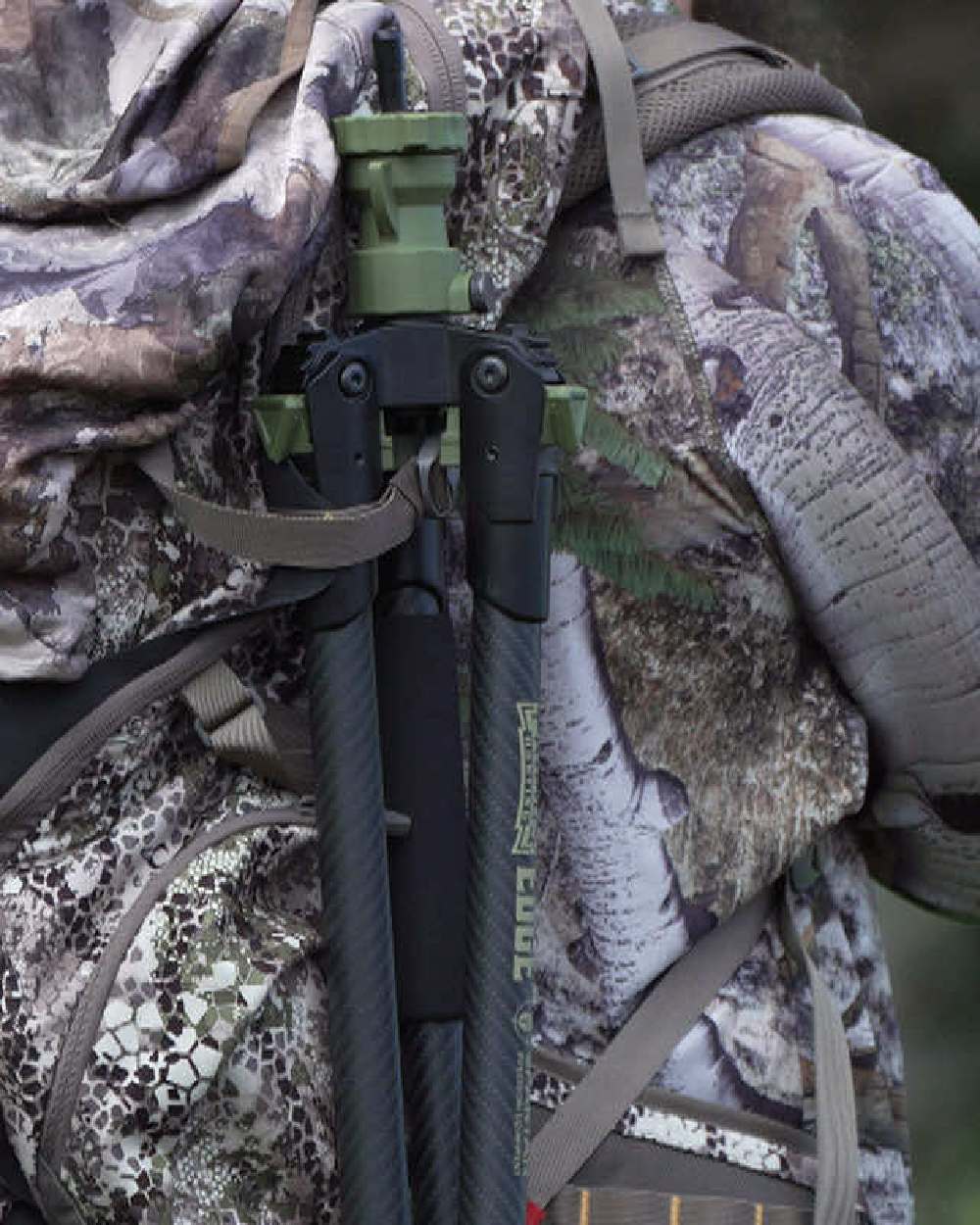 Primos Edge Carbon Fiber Tripod Shooting Stick On Outdoor Background