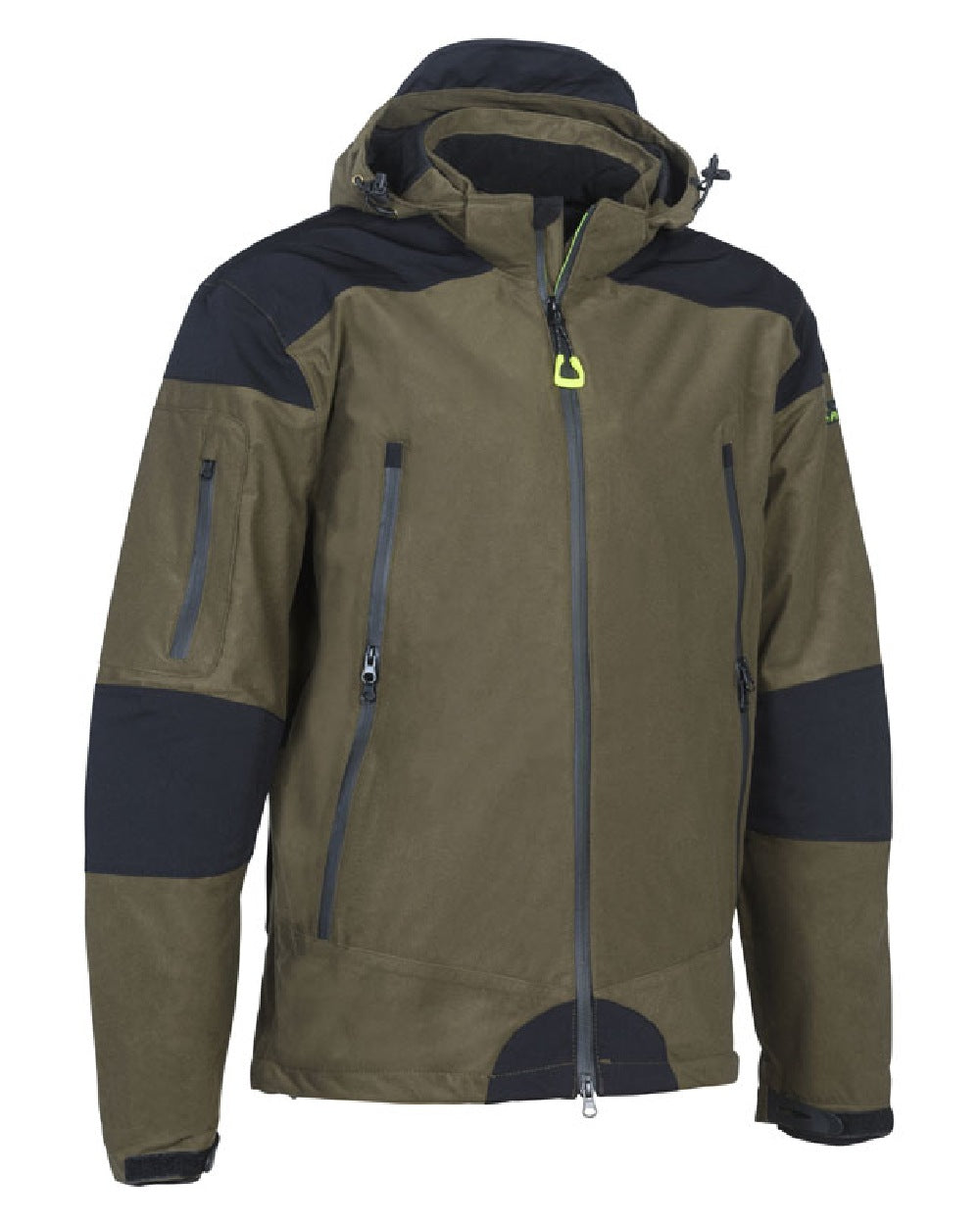 Khaki coloured ProHunt Puma Jacket on white background 
