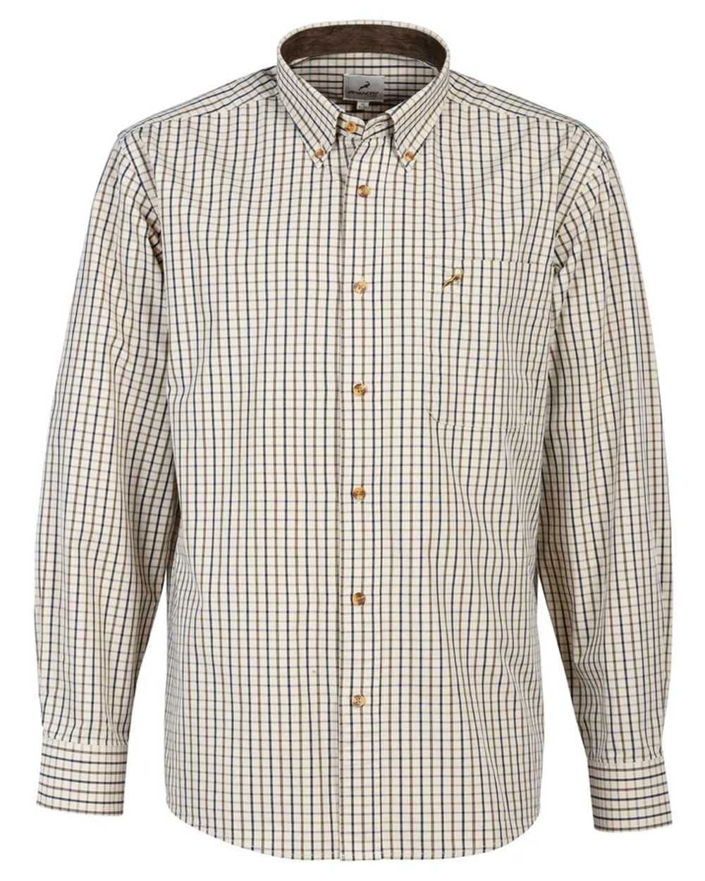 Beige Brown coloured ProHunt Thoury Long Sleeve Shirt on white background 