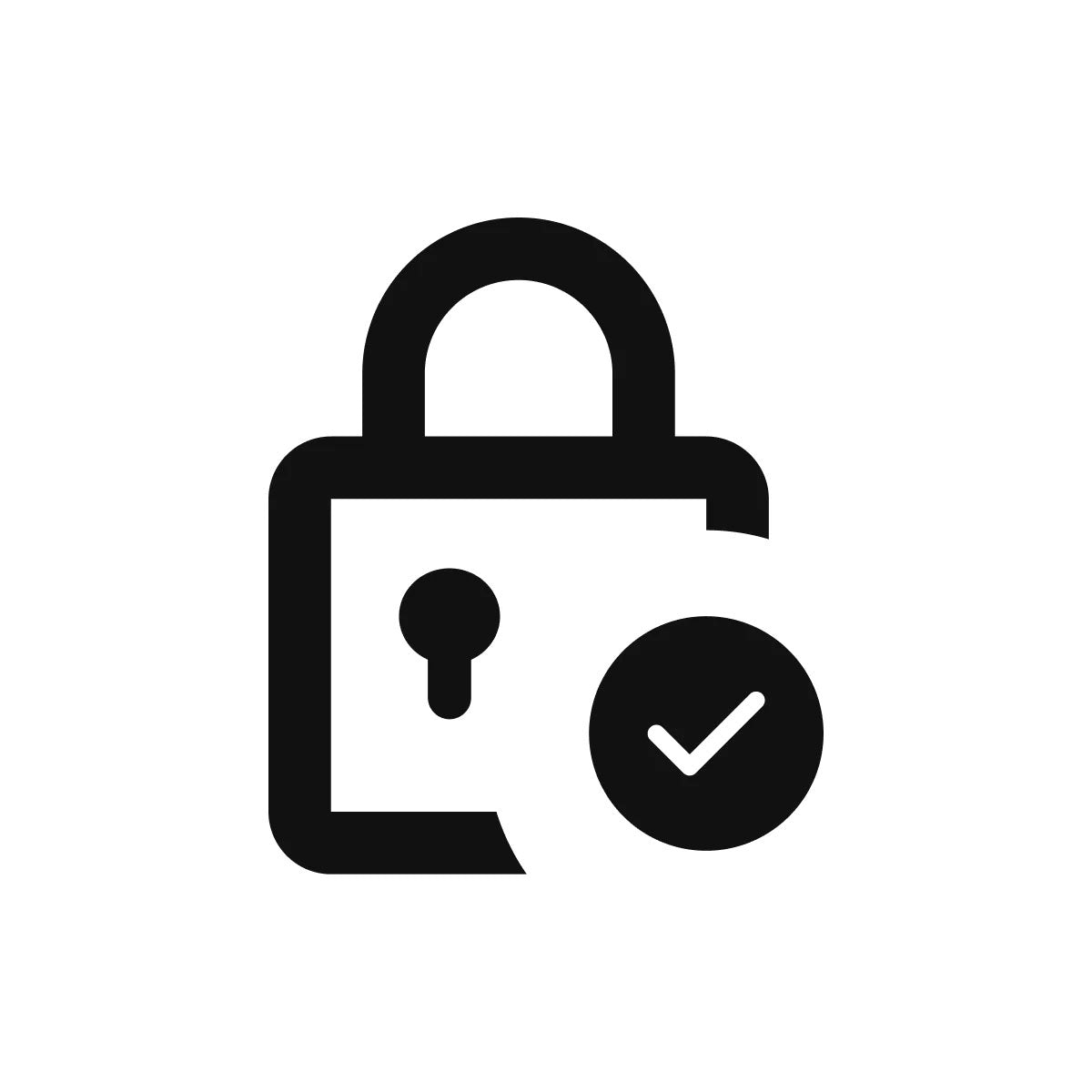 ProtectMyOrder logo Black padlock on white background