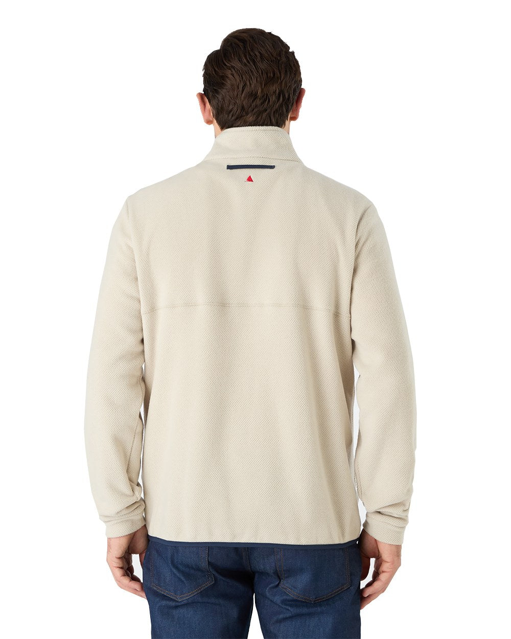 Pumice Coloured Musto Mens Classic Fleece Pullover On A White Background 