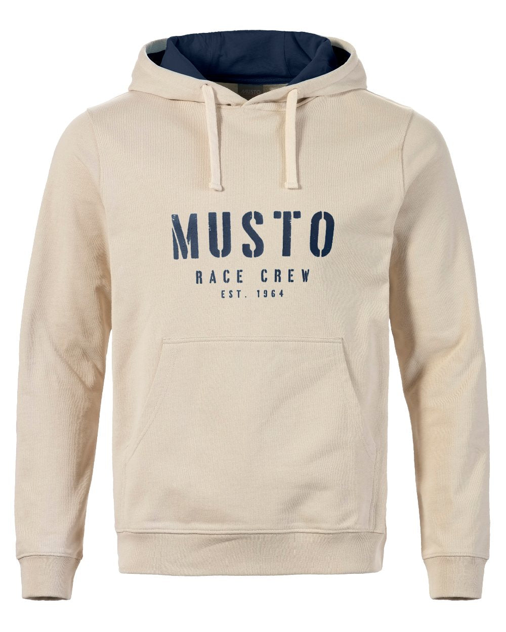 Pumice Coloured Musto Mens Classic Hoodie On A White Background 